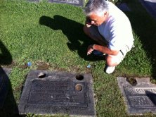 Master Ron at Grand Master Angel Cabales’s grave